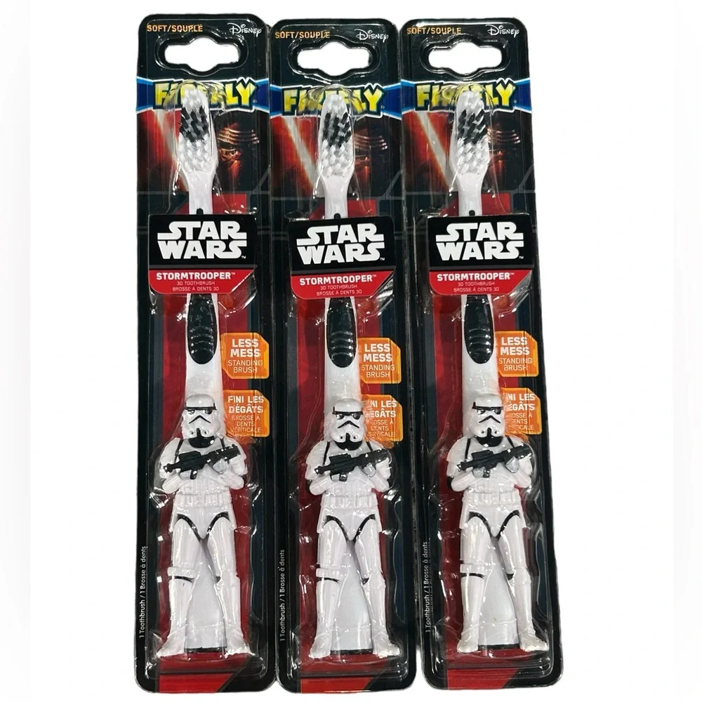 3 Disney & Firefly Star Wars Stormtroopers Soft Toothbrushes Set